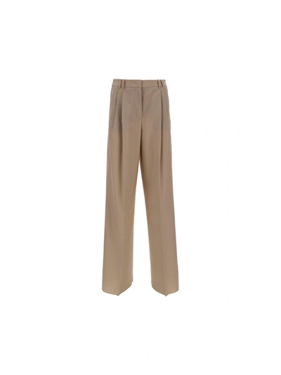 Shop Agnona Pants In Beige