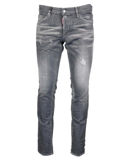 Shop Dsquared2 98% Cotton 02% Elastane Jeans In Grey