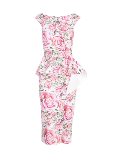 Shop La Petit Robe Di Chiara Boni Printed Sleeveless Dress In May Rose Coral