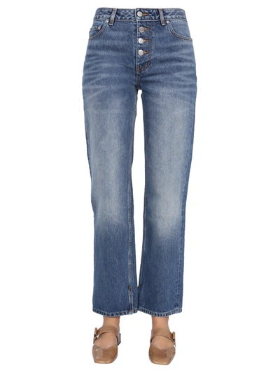 Shop Ganni Relaxed Fit Jeans In Denim