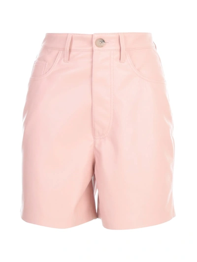 Shop Nanushka Vegan Leather Shorts In Pink