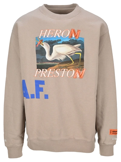 Shop Heron Preston A.f. Sweatshirt In Taupe