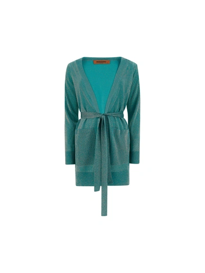 Shop Missoni Cardigan In Green