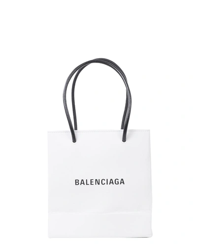 Shop Balenciaga White Shopping Tote Xxs