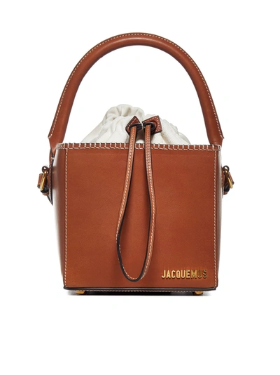 Shop Jacquemus Tote In Brown