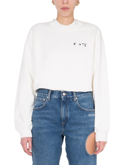 Shop Off-white Sweatshirt With Arrow Print In White