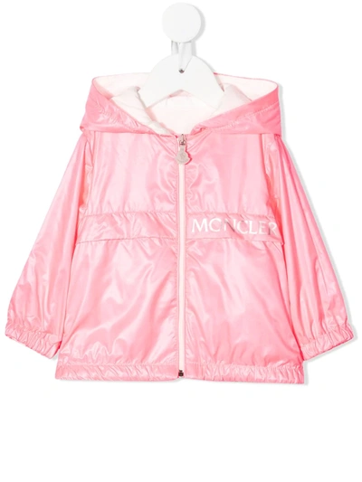 Shop Moncler Logo-print Jacket In Pink