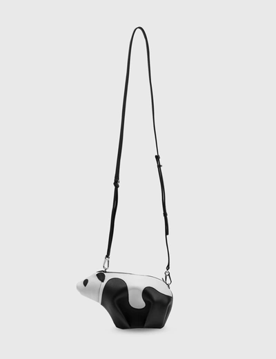 Shop Loewe Mini Panda Bag In Black