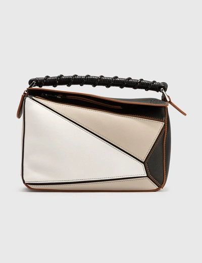 Shop Loewe Small Puzzle Bag In Beige