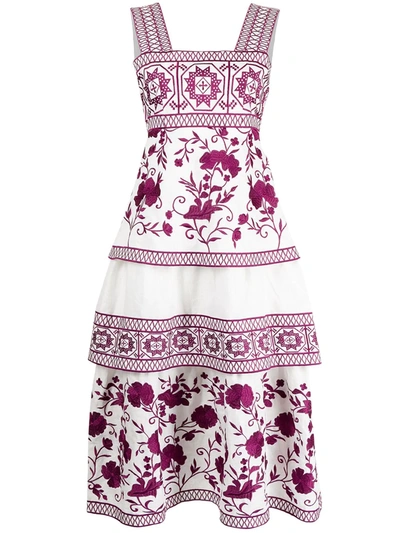 Shop Alexis Verity Embroidered Dress In White