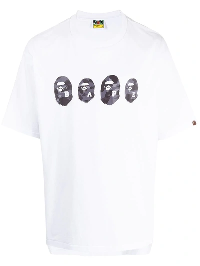 Shop A Bathing Ape Graphic-print Short-sleeve T-shirt In White