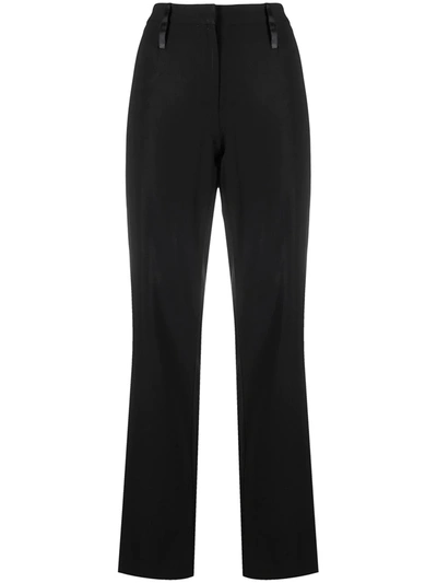 Pre-owned Dolce & Gabbana 1990s Flared Tailored Trousers In Black