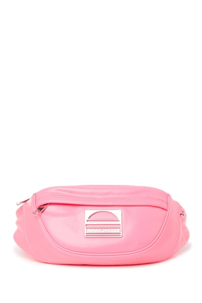 Shop Marc Jacobs Sport Leather Fanny Pack In Bright Pink