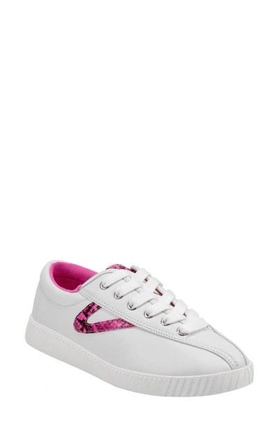 Shop Tretorn Nylite 39 Plus Sneaker In 152 Vintage Wht/ Fluo Pink