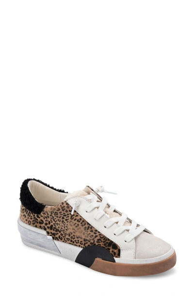 Shop Dolce Vita Zina Plush Sneaker In Tan/ Black Dusted Leopard