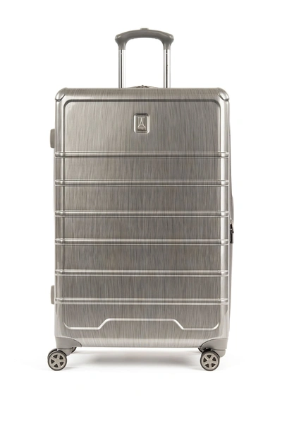 Shop Travelpro Rollmaster™ Lite 28" Expandable Large Checked Hardside Spinner Luggage In Metallic