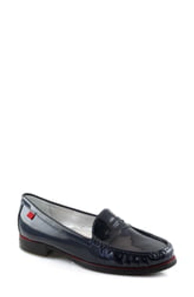 Shop Marc Joseph New York East Village Patent Leather Loafer In Navy Patent