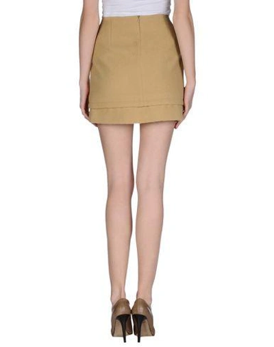 Shop Antipodium Mini Skirt In Khaki