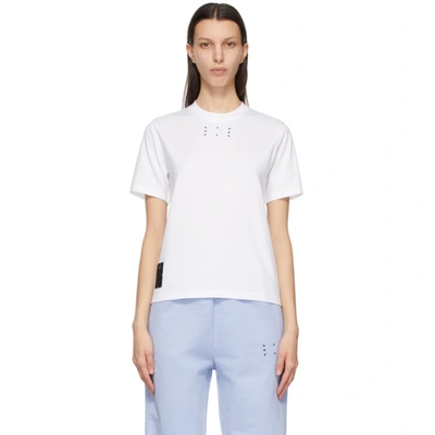 Shop Mcq By Alexander Mcqueen White Jersey Jack Branded T-shirt In 9000 Optic White