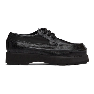 Shop Acne Studios Black Leather Derbys