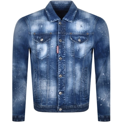 Shop Dsquared2 Denim Sports Jacket Blue