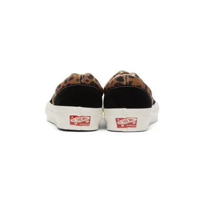 Shop Vans Black & Brown Og Era Lx Sneakers In Leopard Black/marshm