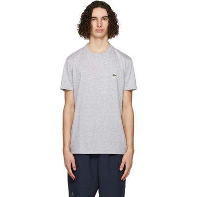 Shop Lacoste Grey Pima Cotton T-shirt In Cca Htrhgry