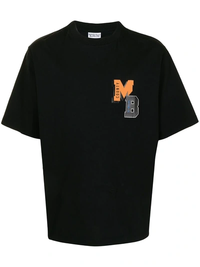 Shop Marcelo Burlon County Of Milan Logo Print T-shirt In Black