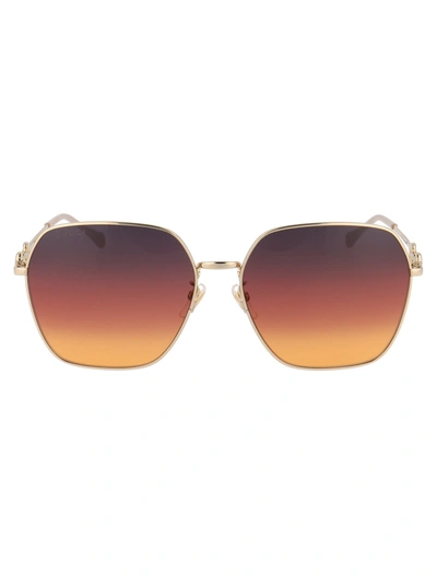 Gucci Eyewear X Doraemon Hexagonal Frame Sunglasses In Gold | ModeSens