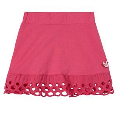 Shop Agatha Ruiz De La Prada Fuchsia Embroidered Hem Skirt In Pink