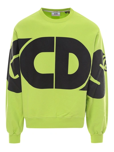 Shop Gcds Logo Sweatshirt In Green