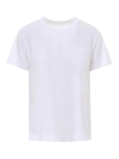 Shop Sacai Breast Pocket T-shirt In White