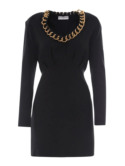 Shop Givenchy Chain Detailed Dress In Black