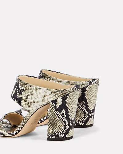 Shop Jimmy Choo Matty 85 Snake-embossed Leather Sandals In Multi