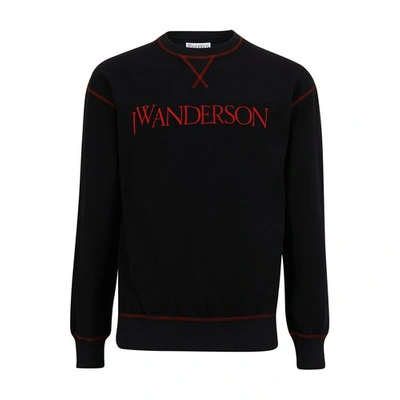 Shop Jw Anderson Logo Sweatshirt In Black
