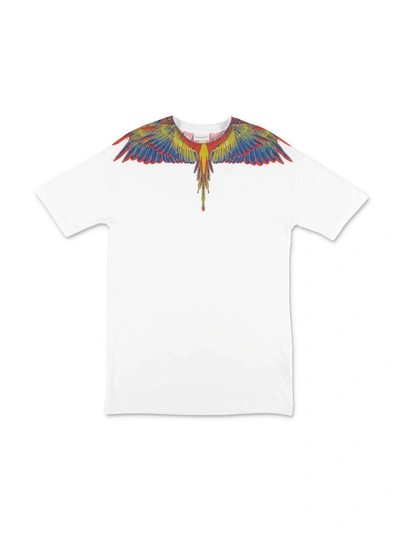 Shop Marcelo Burlon County Of Milan Wings Multicolor T-shirt In White