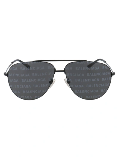Shop Balenciaga Bb0013s Sunglasses In 010 Black Black Grey