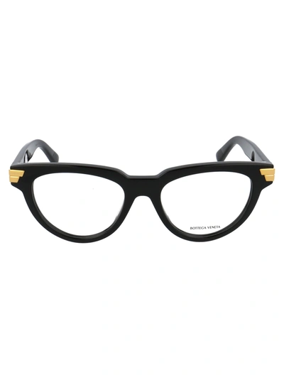 Shop Bottega Veneta Bv1106o Glasses In 001 Black Black Transparent