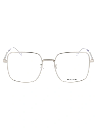 Shop Bottega Veneta Bv1110o Glasses In 002 Silver Silver Transparent