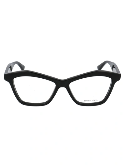 Shop Bottega Veneta Bv1096o Glasses In 001 Black Black Transparent