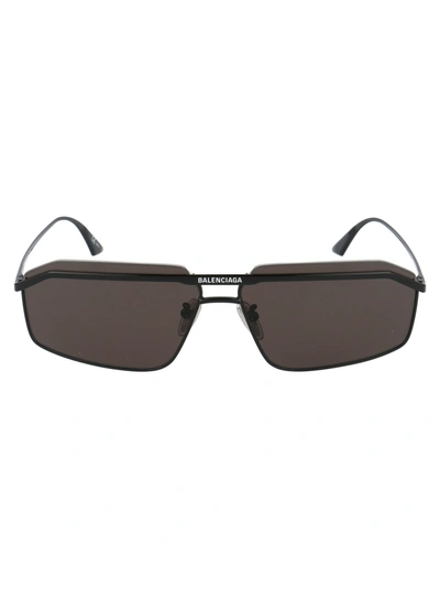 Shop Balenciaga Bb0139s Sunglasses In 001 Black Black Grey