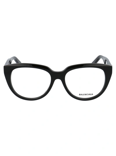 Shop Balenciaga Bb0131o Glasses In 001 Black Black Transparent