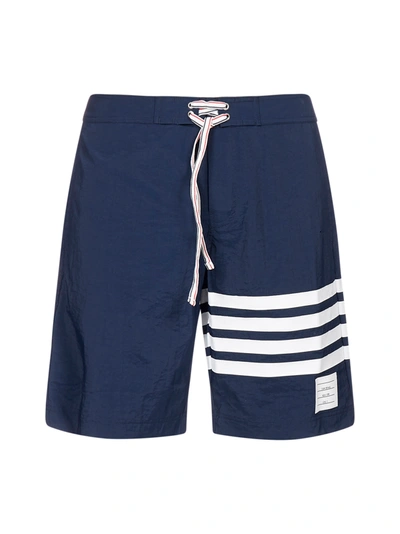 Shop Thom Browne Swimwear In Navy