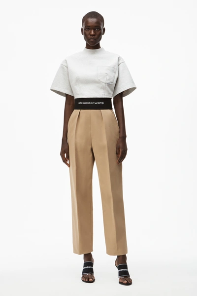 Shop Alexander Wang Straight Leg Trouser In Cotton Tailoring In Chino