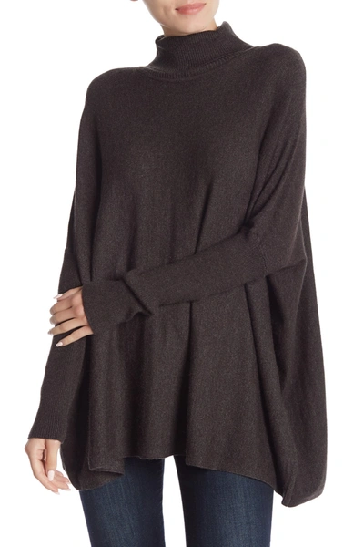 Shop Joseph A Oversized Boxy Turtleneck In Charcoal H