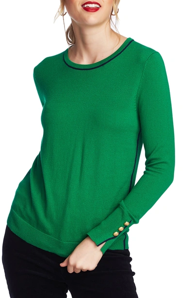 Shop Court & Rowe Cotton Blend Sweater In Lush Green