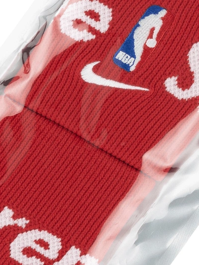 Supreme X Nike Elite Wristbands In Red