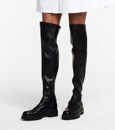 Shop Gianvito Rossi Marsden Leather Over-the-knee Boots In Black