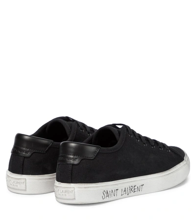 Shop Saint Laurent Malibu Canvas Sneakers In Black