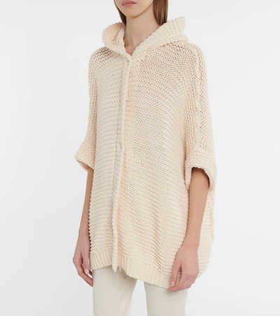 Shop Brunello Cucinelli Open-knit Cotton Cardigan In Beige